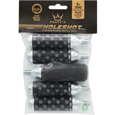 Afbeelding van Peaty&#039;s Holeshot CO2 Cartridge Refill Pack Road &amp; Gravel (16g) 5 stuks