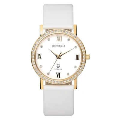 Afbeelding van Orphelia 122 1722 11 Horloge Leer Wit 33 mm
