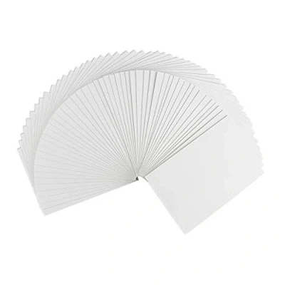 Afbeelding van Set van 50 blanco vouwkaarten ideaal voor het maken wens en uitnodigingskaarten formaat C6 (10,5 cm x 14,8 cm) 230 g/m² wit