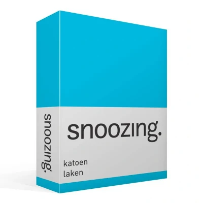 Afbeelding van Snoozing Laken Katoen Tweepersoons 200x260 cm Turquoise