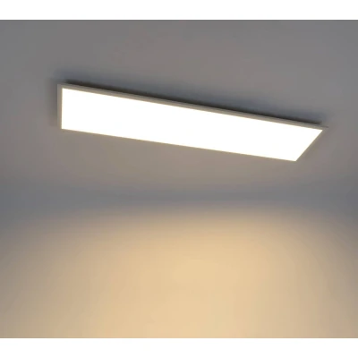 Afbeelding van Lindby LED plafondlamp met dimmer 1licht kunststof, aluminium H: 5 cm wit Inclusief lichtbron