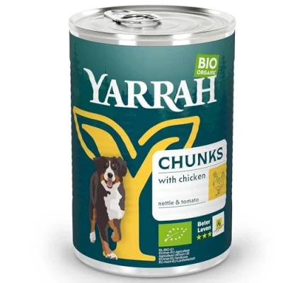 Afbeelding van 12x Yarrah Bio Hondenvoer Chunks Kip 405 gr