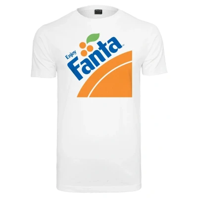 Afbeelding van Merchcode Fanta LOGO Tshirt print, Heren, Maat: Large, White