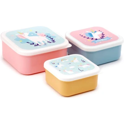 Afbeelding van Snackdoosjes eenhoorn unicorn set van 3 Puckator