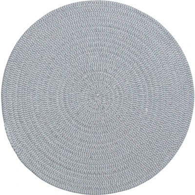 Afbeelding van 5Five Placemat rond set van 2 katoen Grijs Wasbaar Dia 38 cm