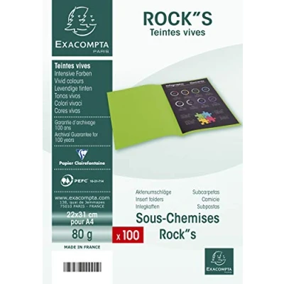 Afbeelding van Exacompta Dossiermap Rock&#039;s 80, Ft 22 X 31 Cm, Pak Van 100, Lichtoranje