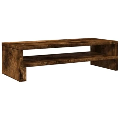 Afbeelding van vidaXL Monitorstandaard 54x22x15 cm bewerkt hout gerookt eikenkleurig