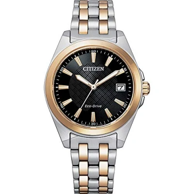 Afbeelding van Citizen Classic horloge dames Bicolor Rosé diameter 33.5 mm roestvrij staal