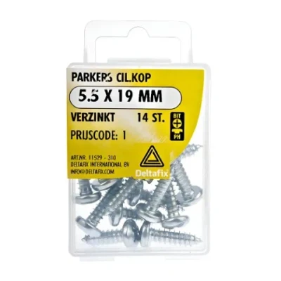 Afbeelding van Deltafix Parkers Cilinderkop Verzinkt 5.5 x 19mm 14 Stuks
