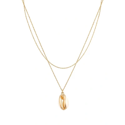 Afbeelding van Elli Shell Ketting goldcoloured, Dames, Maat: 42, Gold coloured