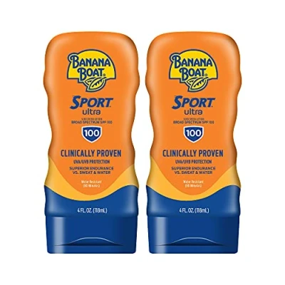 Image de Banana Boat Sport Performance Sunblock Lotion SPF 100, 4 Ounce Bottles (Pack of 2) by