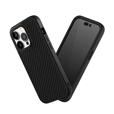 Afbeelding van RHINOSHIELD Hoesje compatibel met [iPhone 14 Pro] SolidSuit dunne hoes schokabsorberende technologie en premium matte afwerking koolstofvezel