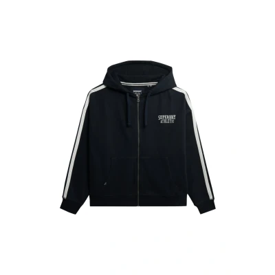 Afbeelding van Superdry &amp; Co Athletic Essentials Sweater met rits, Dames, Maat: 40, Eclipse navy