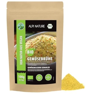 Afbeelding van Biologische groentebouillon kruidenmix (100 g), biologisch soepkruidenzout, 100% natuurlijke ingrediënten, biologisch, zonder kunstmatige toevoegingen