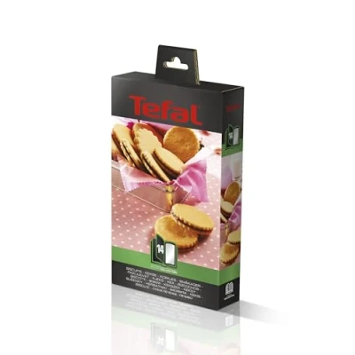 Image de Set de 2 Plaques biscuits Tefal XA801412 pour le gaufrier Snack Collection Noir