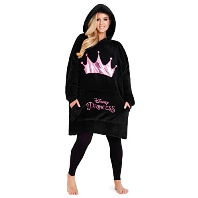 Afbeelding van Disney Damestrui met capuchon, oversized, fleece, cadeau idee voor dames, Minnie Mickey, Zwart/Roze