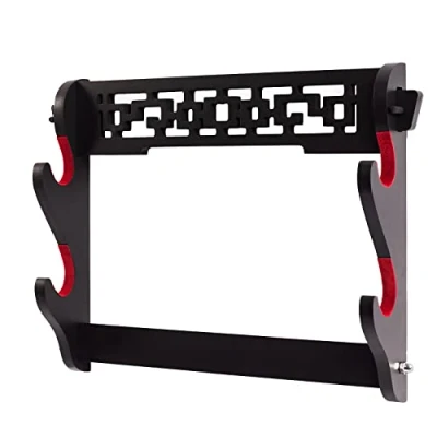 Afbeelding van FOXSMZZ Katana Wakizashi Tanto 2 laags Samurai Zwaard Wandhouder Vijf Lagen