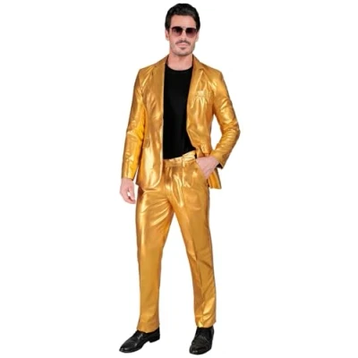 Afbeelding van Widmann Glitter &amp; Glamour Kostuum Proud To Be Goud Golden Man Large Carnavalskleding Verkleedkleding