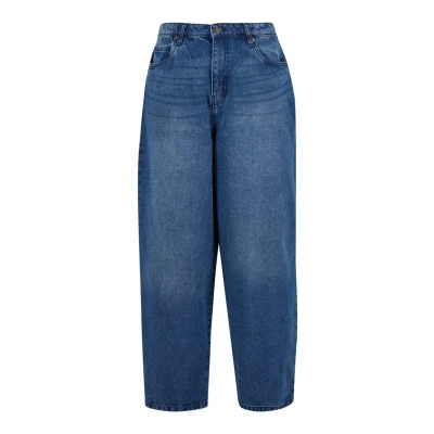 Afbeelding van Urban Classics Heavy Ounce Baggy Relaxed fit jeans, Heren, Maat: 30, Middeepblue