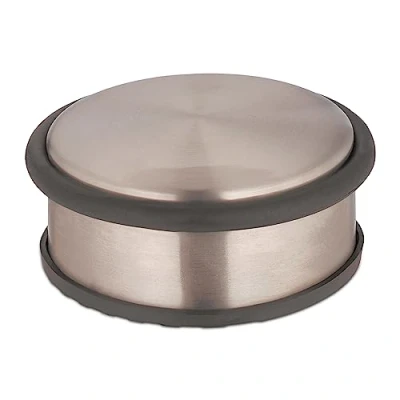 Afbeelding van Relaxdays deurstopper rvs deurstop binnendeur rond zonder boren zwaar brons