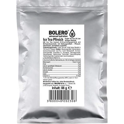 Afbeelding van Bolero Siropen Ice Tea Peach Grootverpakking, zak van 88 gram