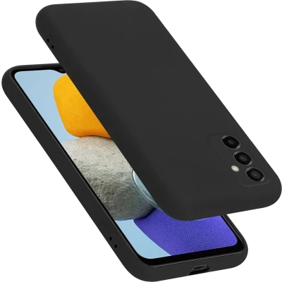 Afbeelding van Cadorabo Hoesje geschikt voor Samsung Galaxy M23 5G in LIQUID ZWART Beschermhoes gemaakt van flexibel TPU silicone Case Cover