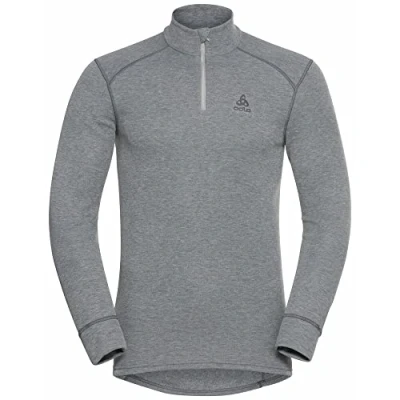 Afbeelding van ODLO BL TOP Turtle neck l/s half zip ACTIVE W Mannen Thermoshirt Grijs S