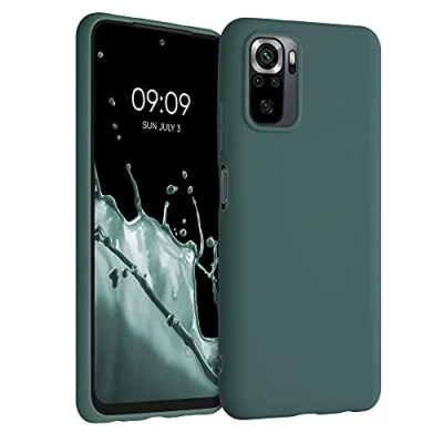 Afbeelding van kwmobile telefoonhoesje geschikt voor Xiaomi Redmi Note 10 / 10S Hoesje smartphone Back cover in blauwgroen