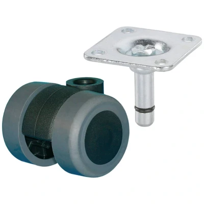 Afbeelding van dörner + helmer 761340 Dubbele wielen Wieldiameter: 35 mm Draagvermogen (max.): 70 kg 1 stuk(s)