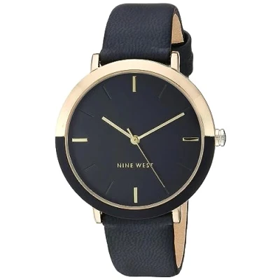 Afbeelding van Nine West Polshorloge voor dames, zwart., Kwartsuurwerk