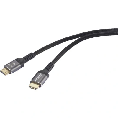 Afbeelding van SpeaKa Professional SP 13125636 HDMI kabel Aansluitkabel A stekker, stekker 3.00 m Zwart 8K UHD