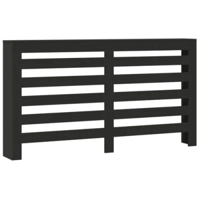 Afbeelding van Radiatorombouw 149x20x82 cm bewerkt hout zwart
