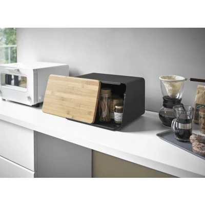 Afbeelding van Yamazaki Bread case with removable lid Tower Black