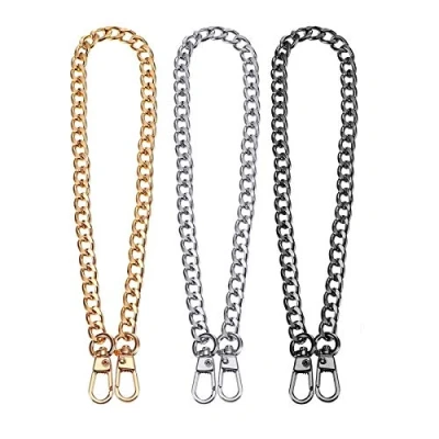 Afbeelding van Spldsun 3 delige handtasketting, vervangende ketting voor handtas, 120 cm, schoudertas, ketting, handtassen (goud, wit, zwart)