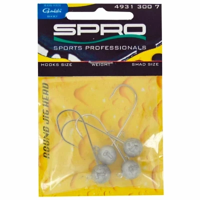 Image de Spro Round Jig Head 2 5g 4pcs Têtes plombées