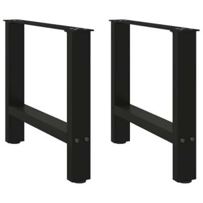 Afbeelding van vidaXL Salontafelpoten 2 st 50x(42 43) cm staal zwart