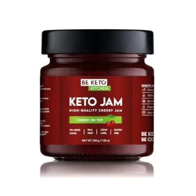 Afbeelding van BE KETO JAM CHERRY ON TOP 200 g ketogeen lowcarb