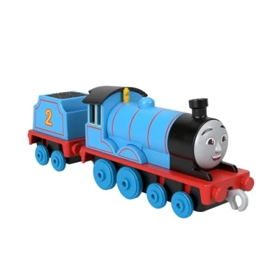 Afbeelding van Fisher Price Thomas &amp; zijn vrienden Edward HTN29 Schuifspeelgoedlocomotief met goederenwagen voor kleuters vanaf 3 jaar