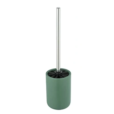 Afbeelding van Allstar Olinda Toiletborstel kegelvorm, toiletborstelhouder, matte afwerking, gemaakt van keramiek, zwarte toiletborstel, afmetingen (b x d h): Ø 9,5 40 cm, groen