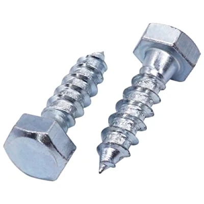 Afbeelding van SKIR&#039;CO Set van 10 houtschroeven met zeskantkop DIN 571 verzinkt staal M8 x 30 mm