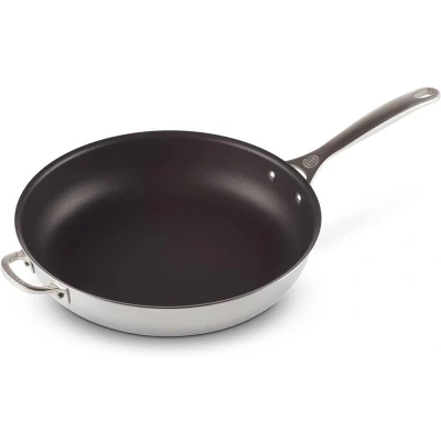 Afbeelding van Le Creuset Rvs Plus Diepe Koekenpan In 32cm Met Anti aanbaklaag
