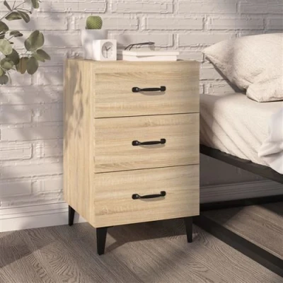 Afbeelding van vidaXL Nachtkastje 40x40x66 cm bewerkt hout sonoma eikenkleurig