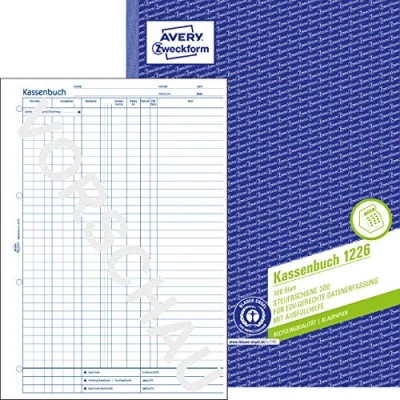 Afbeelding van Recycling kasboek, A4, gerecycled, EDP compatibel, met blauw papier, 100 vel