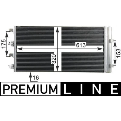 Afbeelding van MAHLE ORIGINAL AC 724 000P Condensor Airco Met droger 613 DACIA: Duster Off Road