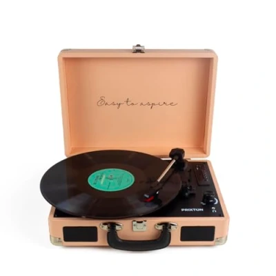 Image de Platine vinyle VC400 Tourne disque Bluetooth Lecteur et convertisseur de Peach