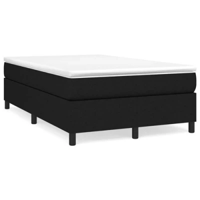 Image de vidaXL Sommier à lattes de lit avec matelas noir 120x190 cm tissu
