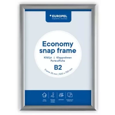 Afbeelding van Europel clicklijst Economy, lijst 25 mm, ft B2, zilver