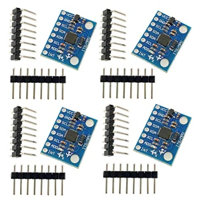 Afbeelding van JZK Set van 4 GY 521 MPU 6050 6DOF 3 assige gyroscoop + versnellingsmeter kantelsensor voor Raspberry Pi en Arduino projecten