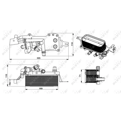 Afbeelding van Oliekoeler, automatische transmissie NRF 31749