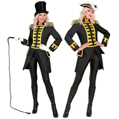 Afbeelding van Widmann Circus Kostuum Statige Franse Parade Jas Zwart Vrouw XXL Halloween Verkleedkleding
